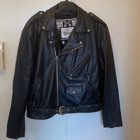 OPENROAD LEATHERS CLASSIC MOTORCYCLE LEATHER JACKET W/ ZIP OUT LINING - Picture 4 of 11